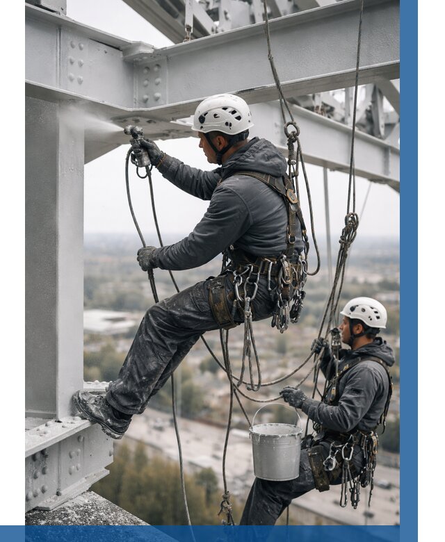 Покраска металлоконструкций на высоте в Лысьве 359 р |ВЫСОТНИК-Лсь