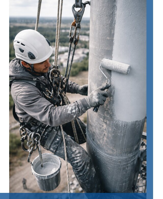 Покраска мачт связи под ключ в Лысьве от 872 р. | ВЫСОТНИК-Лсь