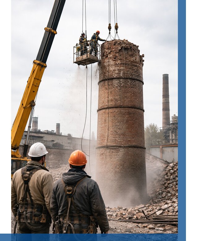 Демонтаж дымовой трубы в Лысьве от 92313 р. | ВЫСОТНИК-Лсь, смета