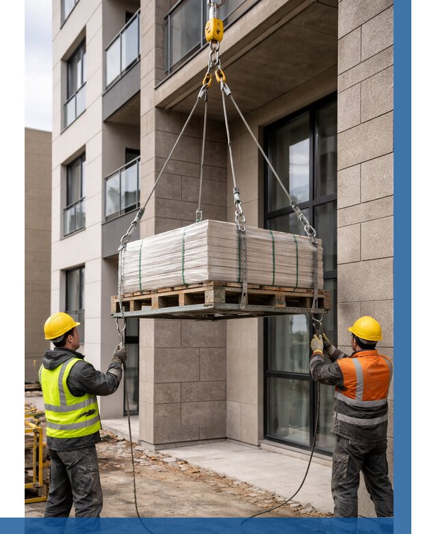 Подъем керамогранита на этаж в Лысьве от 3590 р. | ВЫСОТНИК-Лсь