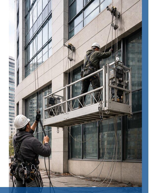 Монтаж и подъем фасадной люльки в Лысьве от 12308 р. | ВЫСОТНИК-Лсь