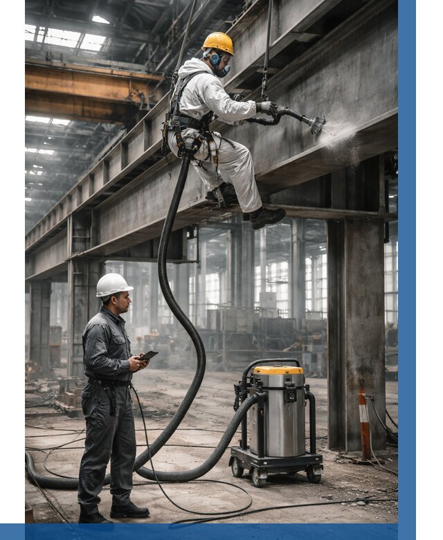 Обеспыливание конструкций в цехе в Лысьве от 4308 р. | ВЫСОТНИК-Лсь