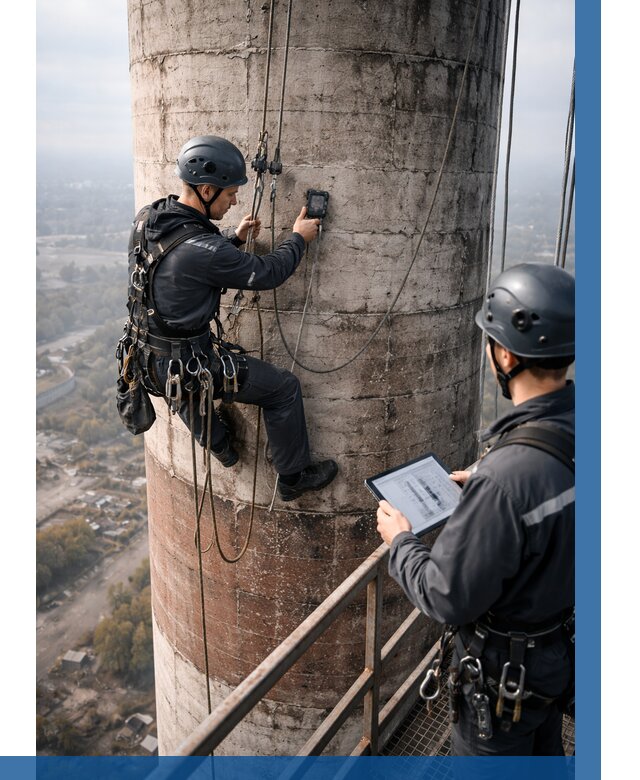 Обследование дымовой трубы в Лысьве от 8206 р. | ВЫСОТНИК-Лсь