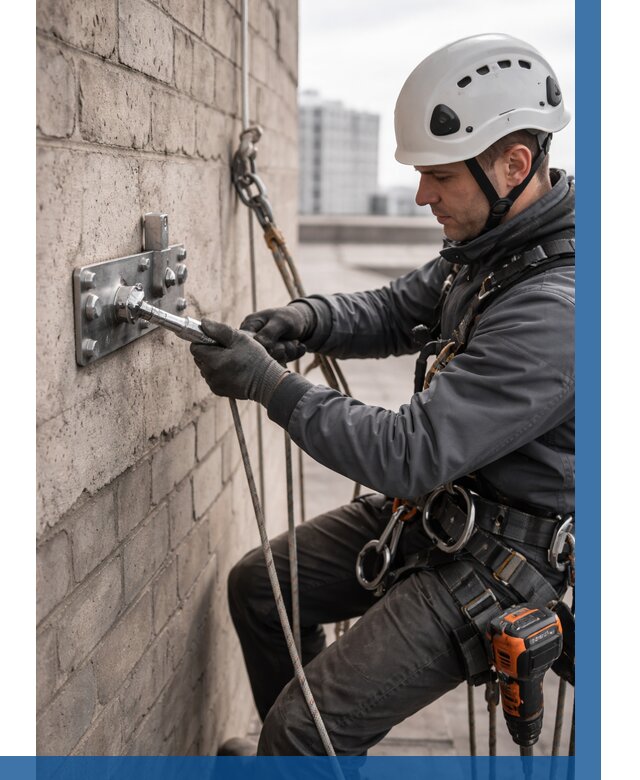 Установка анкерных точек в Лысьве от 3590 р. | ВЫСОТНИК-Лсь