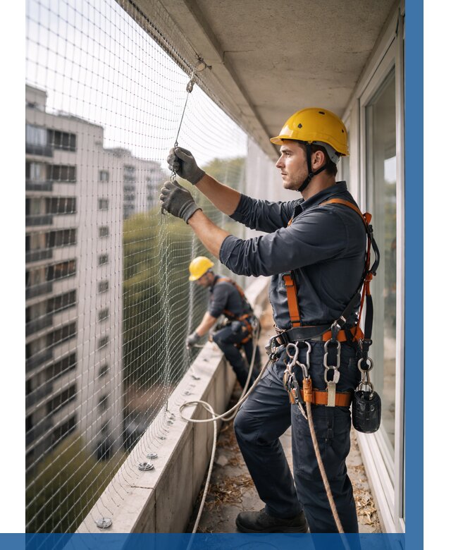 Монтаж сетки от птиц в Лысьве от 4616 р. | ВЫСОТНИК-Лсь