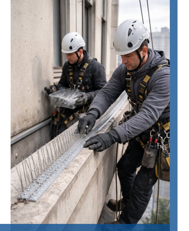 Установка шипов от птиц в Лысьве от 872 р. | ВЫСОТНИК-Лсь