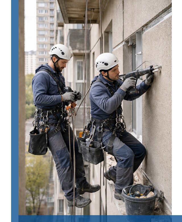 Промышленные альпинисты высотные работы и монтаж в Лысьве